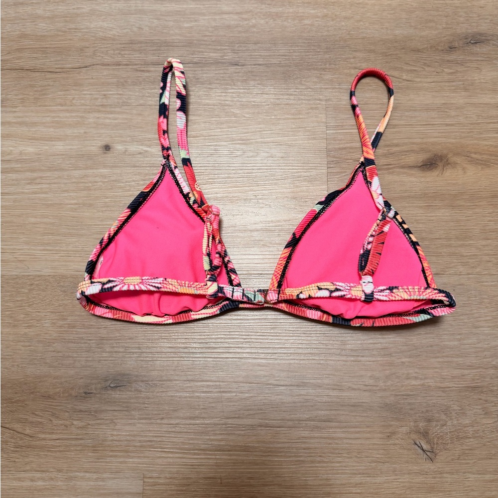Wild Fable Floral Bikini Top - Pink and Black - Picture 2 of 2